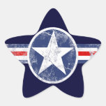 El vintage patriótico de la estrella raya a los pe