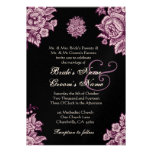 El vintage púrpura y negro del ciruelo florece el  invitaciones