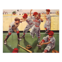 El vintage se divierte al equipo de béisbol, mucha invitación