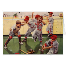 El vintage se divierte al equipo de béisbol, mucha tarjeta