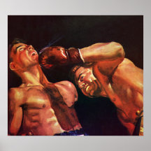 El vintage se divierte el combate de boxeo, elimin impresiones