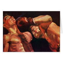 El vintage se divierte el combate de boxeo, elimin tarjeta