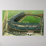 El vintage se divierte el estadio de béisbol desde poster