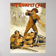 El vintage WW1 australiano del ~ de las llamadas d Poster
