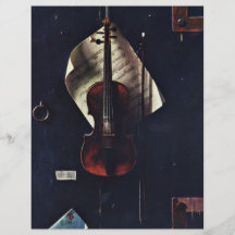 El violín viejo de Harnett Guillermo Michael Tarjeta Publicitaria