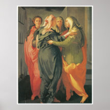 El Visitation - impresión de la lona de Jacopo DA  Poster