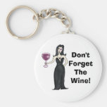 El Vixen del vino "no olvida el vino " Llavero Personalizado