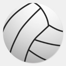 El voleibol de encargo se divierte el producto pegatina redonda