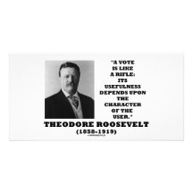 El voto de Theodore Roosevelt es como un carácter  Tarjetas Fotograficas