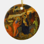 El vuelo en Egipto por la bella arte de Duccio Adornos De Navidad