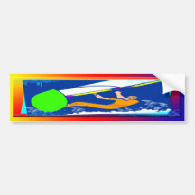El Windsurfing Etiqueta De Parachoque
