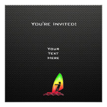 El Windsurfing liso Invitaciones Personales