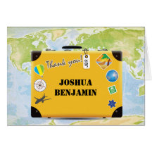 El World Travel de la maleta temático le agradece Tarjetas