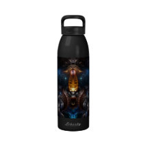 El wText de la botella de agua del arte del fracta
