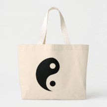 el ying e icono de yang bolsas lienzo