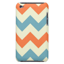 El zigzag azul anaranjado del galón raya el modelo Case-Mate iPod touch carcasa