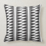 el zigzag blanco y negro raya la almohada de tiro almohadas