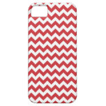El zigzag rojo del galón raya nautica del modelo d iPhone 5 Case-Mate carcasas