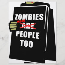 El zombi divertido, zombi era gente también tarjeta publicitaria