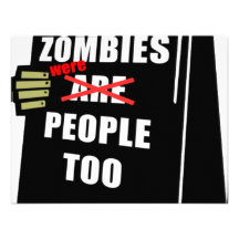 El zombi divertido, zombi era gente también invitacion personalizada