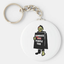 El zombi divertido, zombi era gente también llavero personalizado
