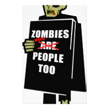 El zombi divertido, zombi era gente también papeleria personalizada