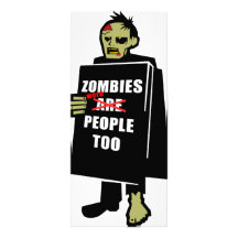 El zombi divertido, zombi era gente también tarjeta publicitaria personalizada