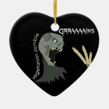 ¡El zombi vegetariano quiere Graaaains! Adorno Para Reyes