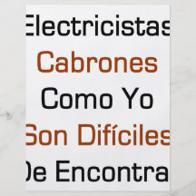 Electricista Cabrones Como Yo Son Dificiles De Enc Flyer Personalizado