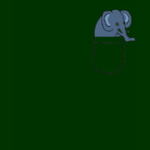 Elefante AB en una camisa del bolsillo camisetas