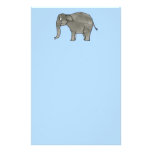 Elefante asiático, en azul claro. papeleria personalizada