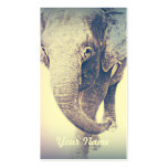 Elefante asiático en colores del vintage plantillas de tarjeta de negocio