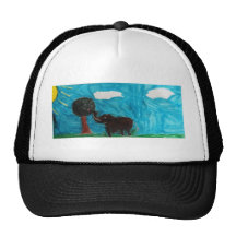 Elefante asiático gorros bordados