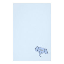 Elefante azul con los vidrios. Historieta Papelería De Diseño