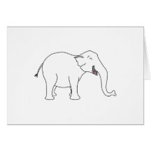 Elefante blanco de risa felicitaciones
