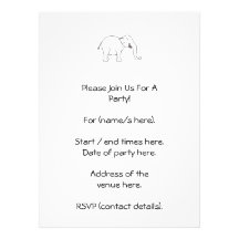 Elefante blanco de risa invitación