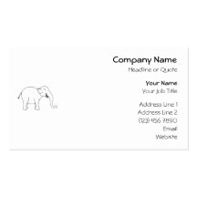 Elefante blanco de risa plantilla de tarjeta de visita