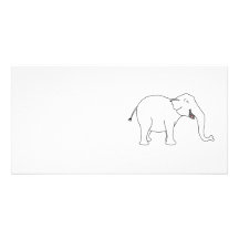 Elefante blanco de risa tarjetas fotográficas personalizadas