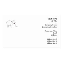 Elefante blanco de risa tarjetas de visita