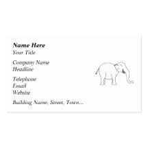 Elefante blanco de risa tarjetas de visita