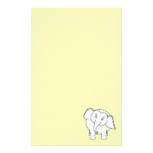 Elefante blanco soñoliento. Historieta Papeleria Personalizada
