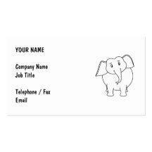 Elefante blanco tarjetas personales