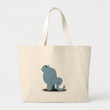 elefante bolsa lienzo