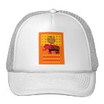 Elefante con el niño gorros  