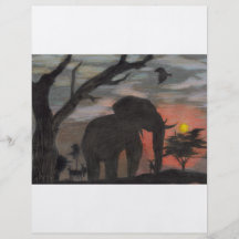 Elefante de la sombra tarjetas informativas
