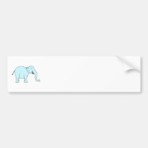 Elefante de risa de la turquesa etiqueta de parachoque