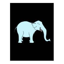 Elefante de risa de la turquesa postal