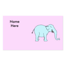 Elefante de risa de la turquesa tarjetas de visita