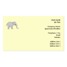 Elefante de risa gris. Historieta Tarjeta De Negocio