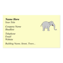 Elefante de risa gris. Historieta Tarjeta De Negocio